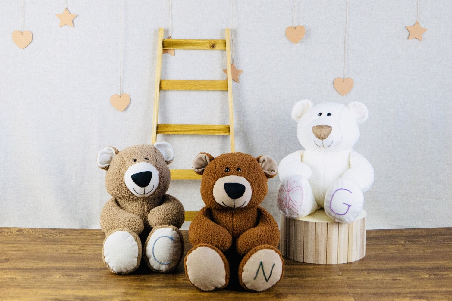 Cappuccino, Copper and Ivory Birth Bears